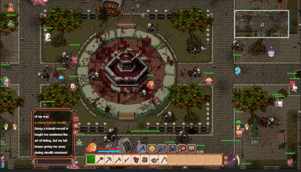 Town plaza battle screenshot
